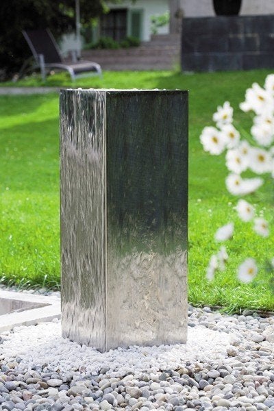 Waterornament / Waterzuil / Fontein RVS 65 cm Nieuw OP=OP!!, Ophalen of Verzenden, Nieuw, Rvs, Fontein