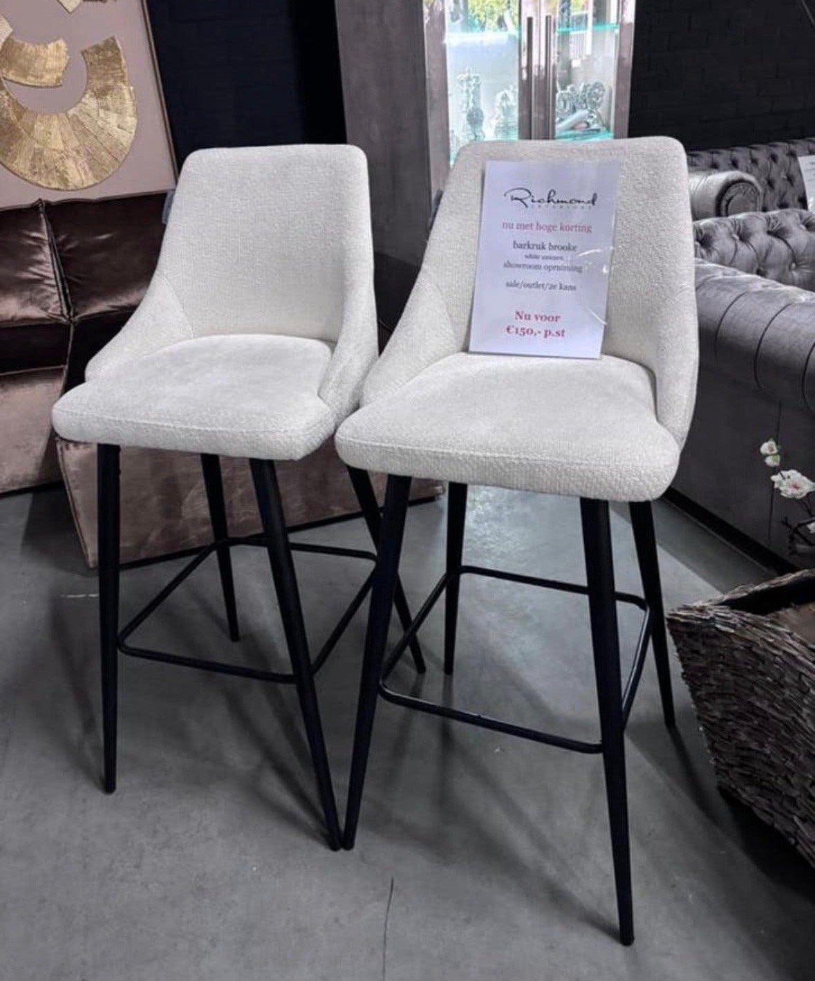 barkrukken van Richmond Interiors, model Brooke., Ophalen, Zo goed als nieuw, 60 tot 90 cm