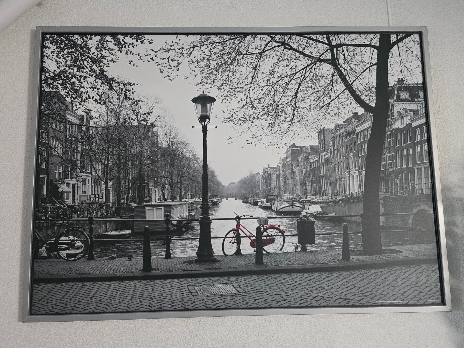 IKEA Schilderij Rode Fiets Amsterdam 1.00m x 1.40m, Huis en Inrichting, Woonaccessoires | Schilderijen, Tekeningen en Foto's, Ophalen