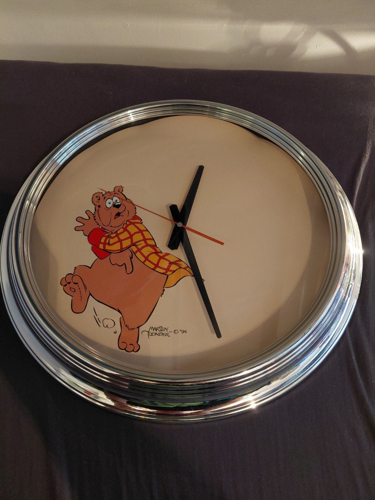Vintage Marten Toonder '94 Wandklok met Ollie B. Bommel, Ophalen of Verzenden