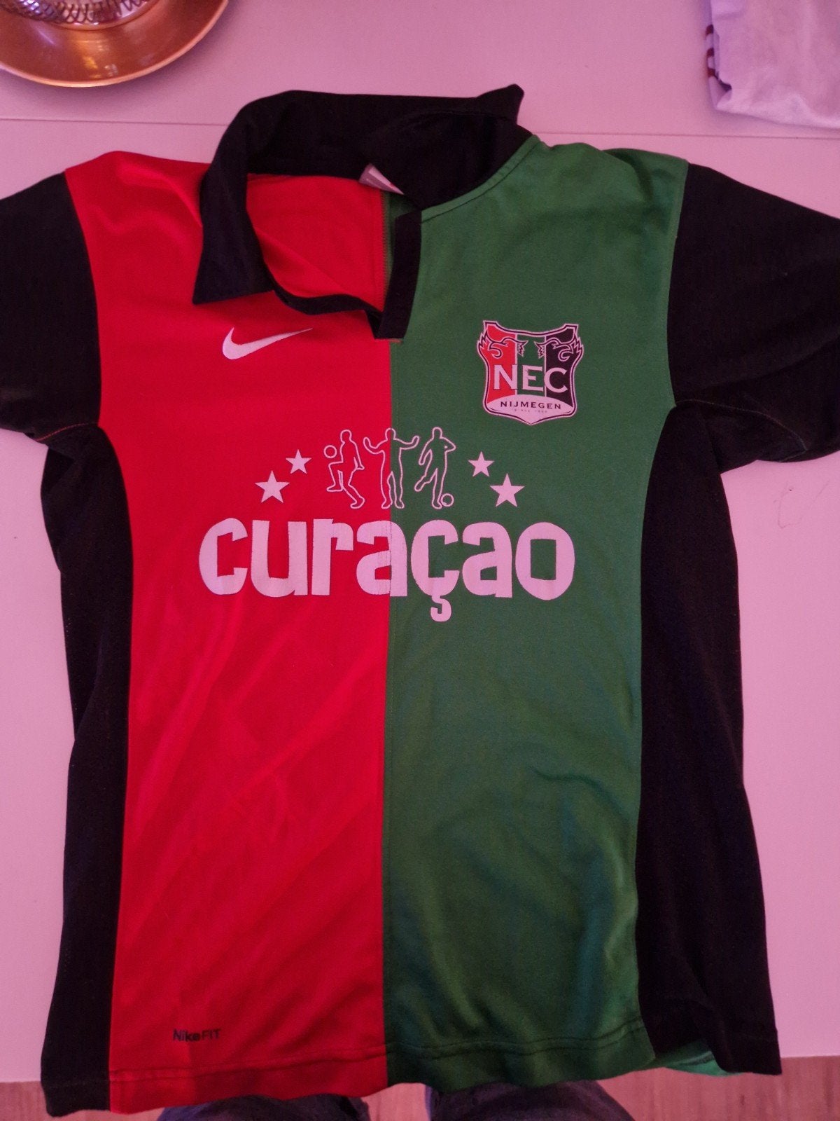 NEC Nijmegen Voetbalshirt - Rood/Groen - Maat M, Maat M, Ophalen of Verzenden, Gebruikt, Shirt