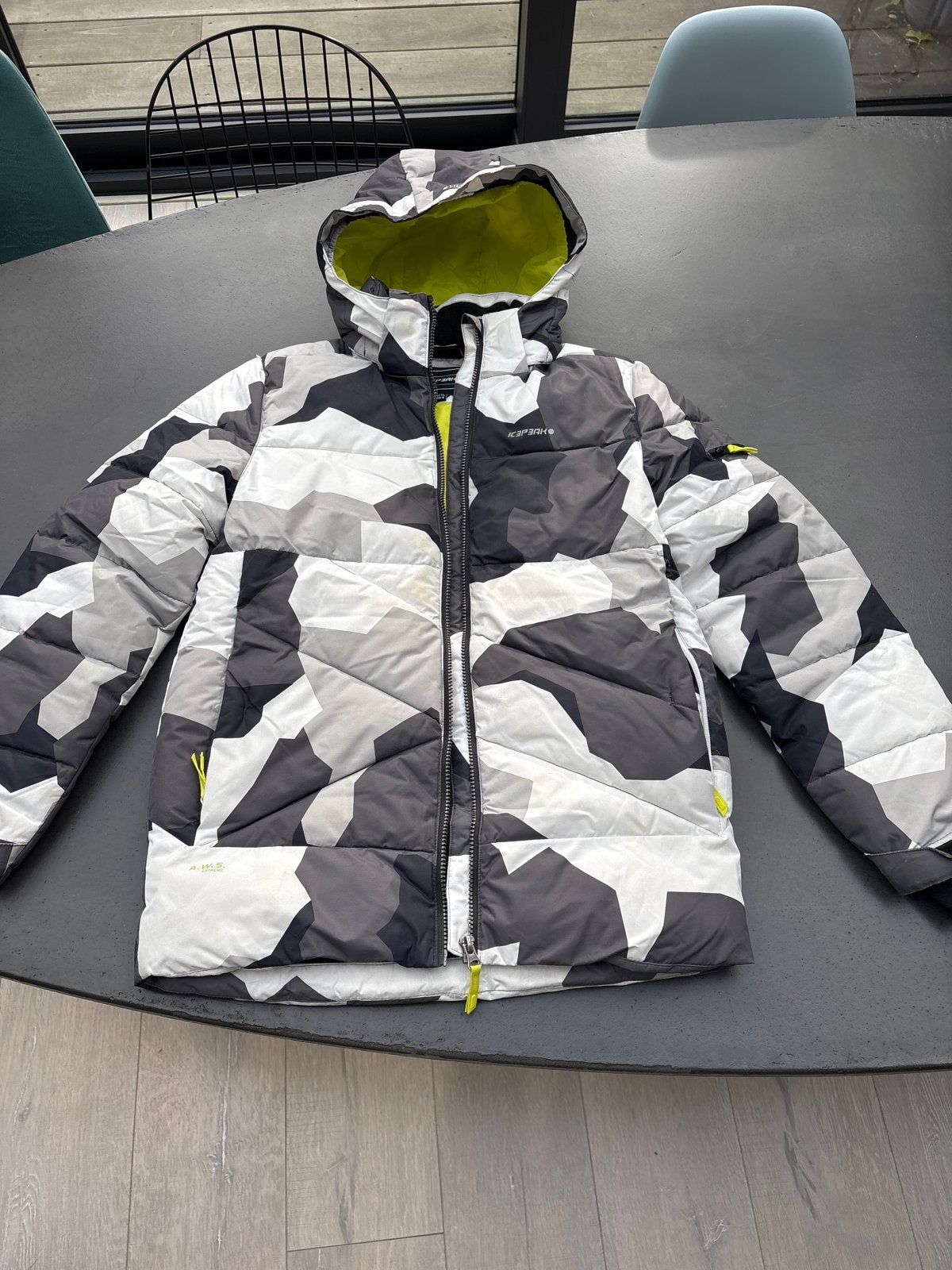 Icepeak ski-jas camouflage maat 164, Ophalen of Verzenden, Gebruikt, Jongen of Meisje, Jas