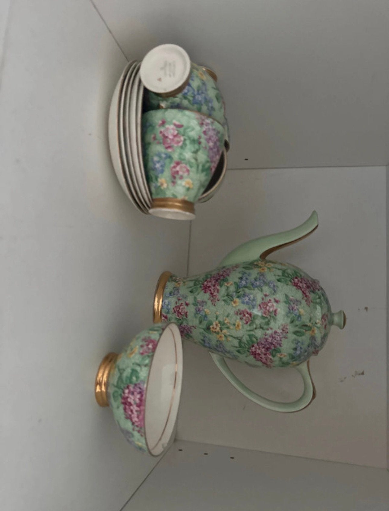 Zeldzaam Vintage Empire England Chintz Servies "Lilac Time", Antiek en Kunst, Ophalen