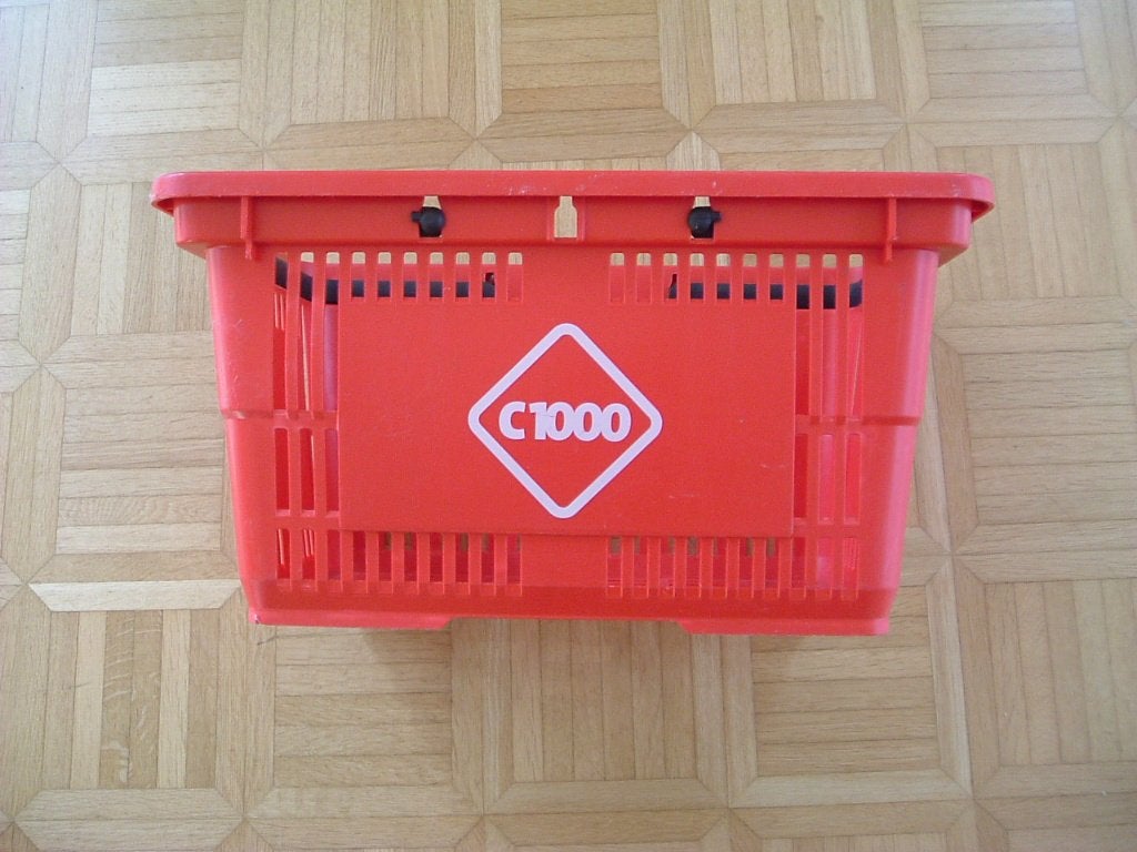 C1000 winkelmand - bagagedrager., Ophalen of Verzenden, Gebruikt, Fietsmand