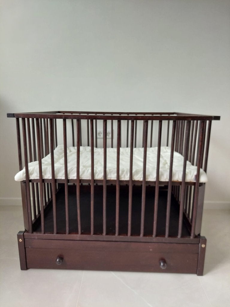 Donkerhouten Babybox met Grote Lade, Ophalen, Gebruikt, Overige typen