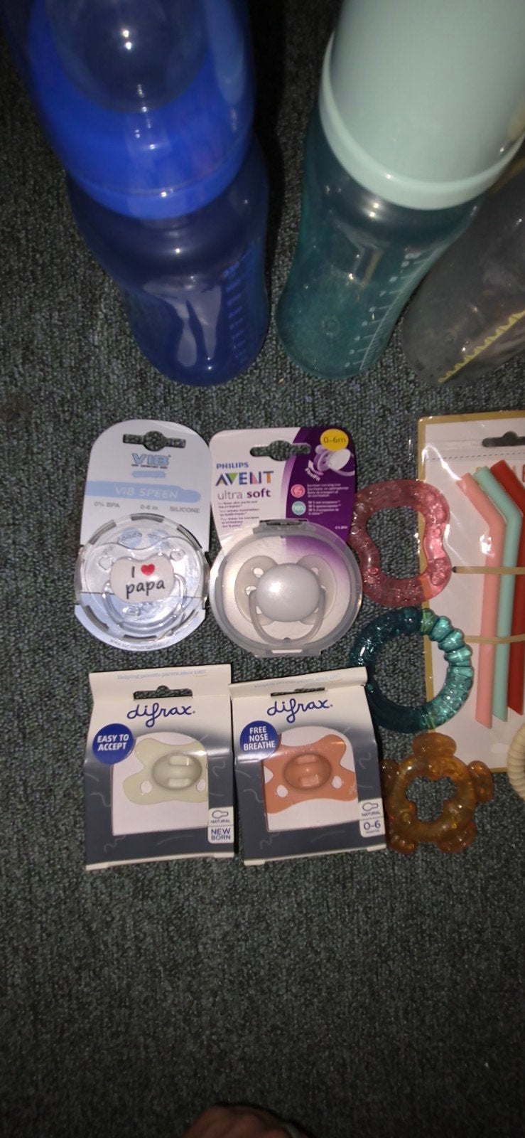 Grote set babyvoeding en flessen accessoires, Difrax, Gebruikt, Ophalen of Verzenden, Babyfles