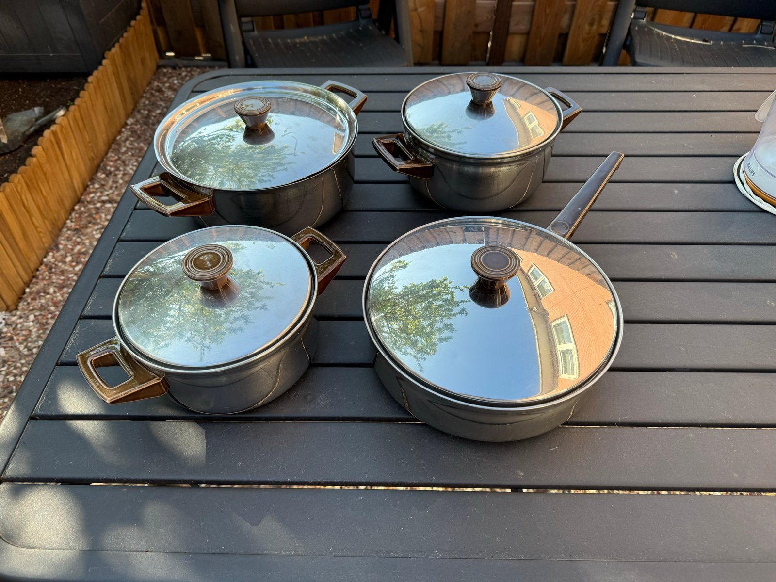 Complete 7-delige pannenset - Geschikt voor inductie, Huis en Inrichting, Keuken | Potten en Pannen, Gebruikt, Pannenset, Ophalen of Verzenden