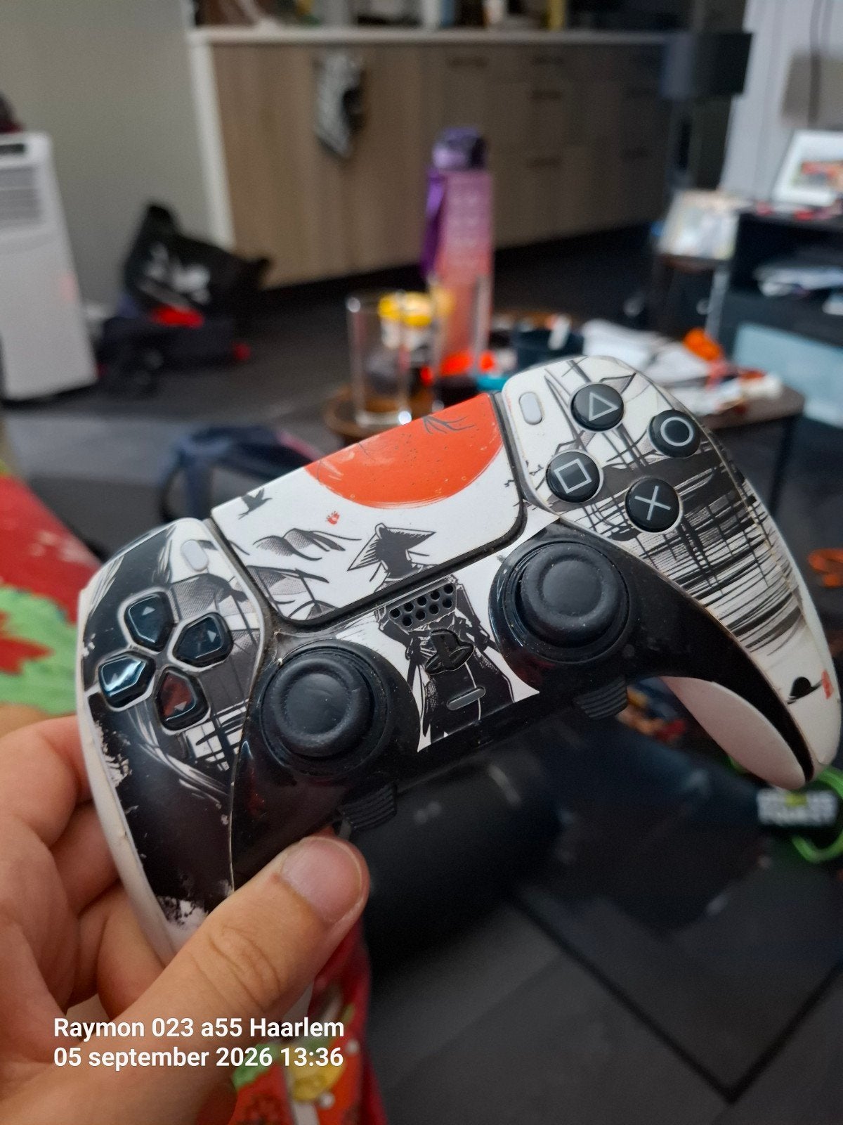 ps5 controller met japanse skin erop, Ophalen, Zo goed als nieuw, Controller