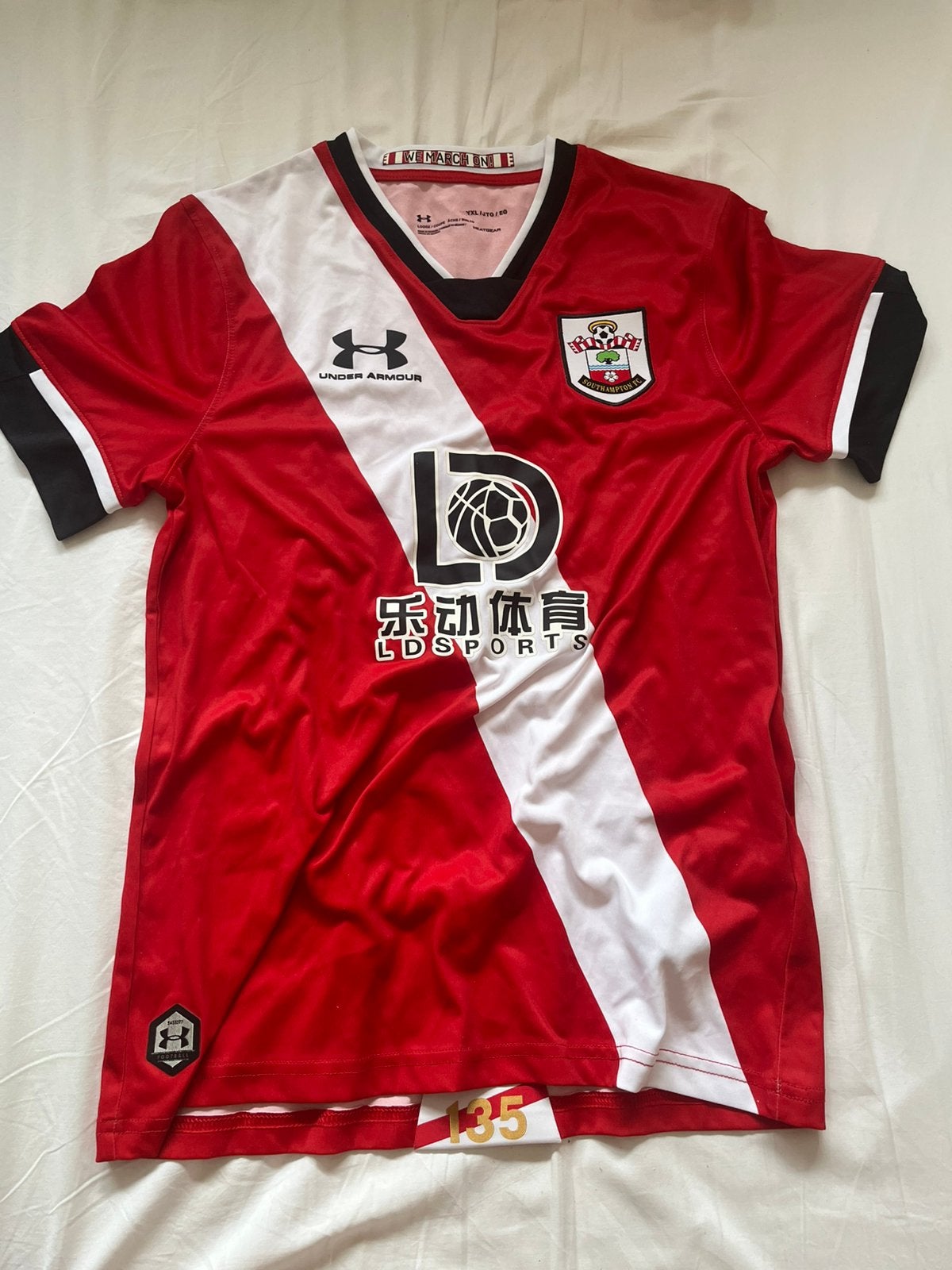 Southampton thuisshirt 2020-2021, maat is voor kinderen XL, Maat 56/58 (XL), Ophalen of Verzenden, Zo goed als nieuw, Voetbal