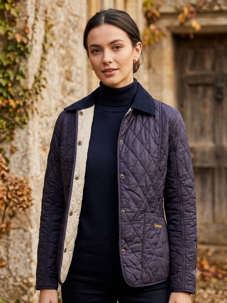 Barbour 'Summer Liddesdale Quilt' zomer jas, 36, Barbour, Blauw, Ophalen of Verzenden, Zo goed als nieuw
