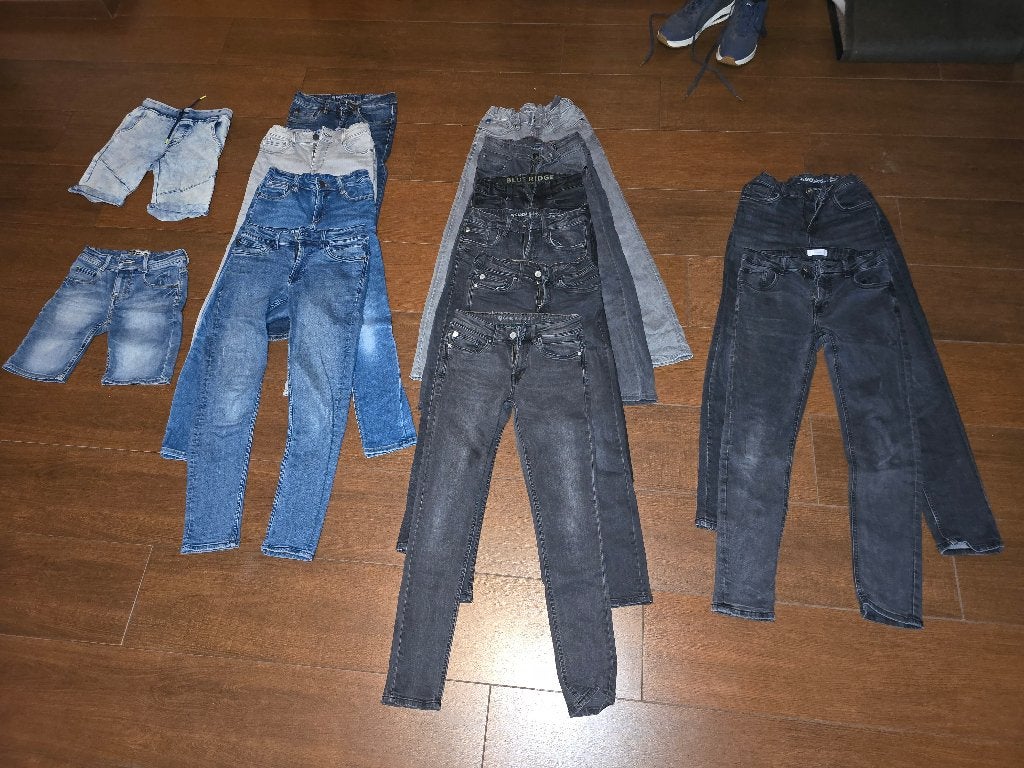 8x Spijkerbroeken Kinder 134-164, oa Garcia en Blue Ridge, Ophalen of Verzenden, Gebruikt, Maat 152