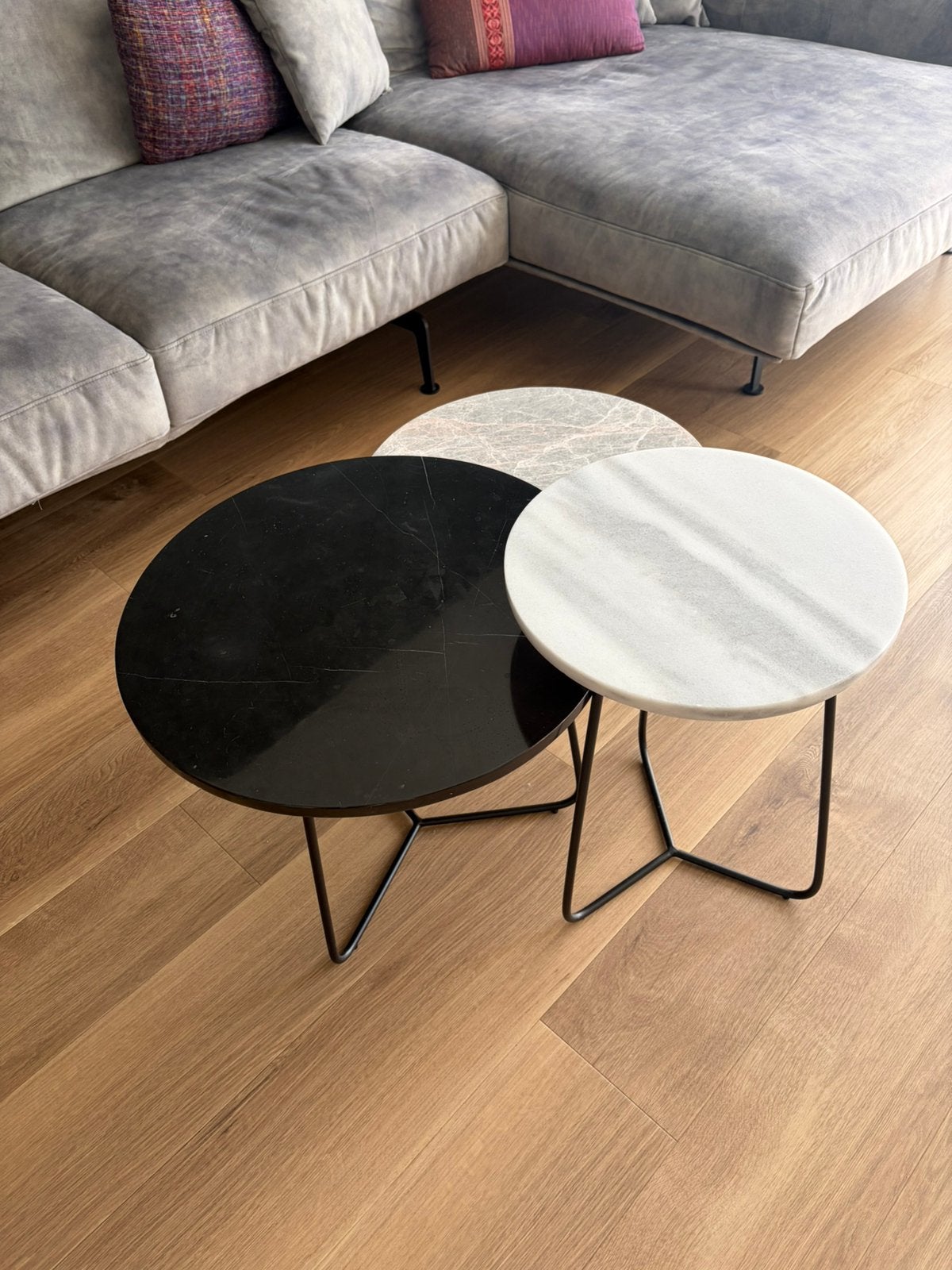 Salontafel marmer, Huis en Inrichting, Ophalen, Overige materialen, Minder dan 50 cm, Rond
