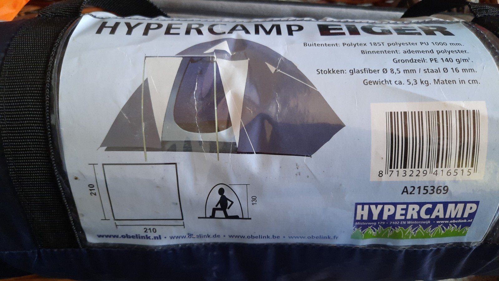 Kleine tent., Ophalen
