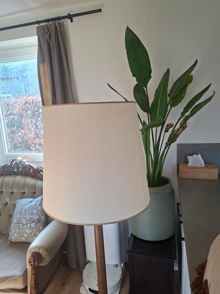 Grote vintage lampenkap, Ophalen, Crème, Rond, 25 tot 50 cm