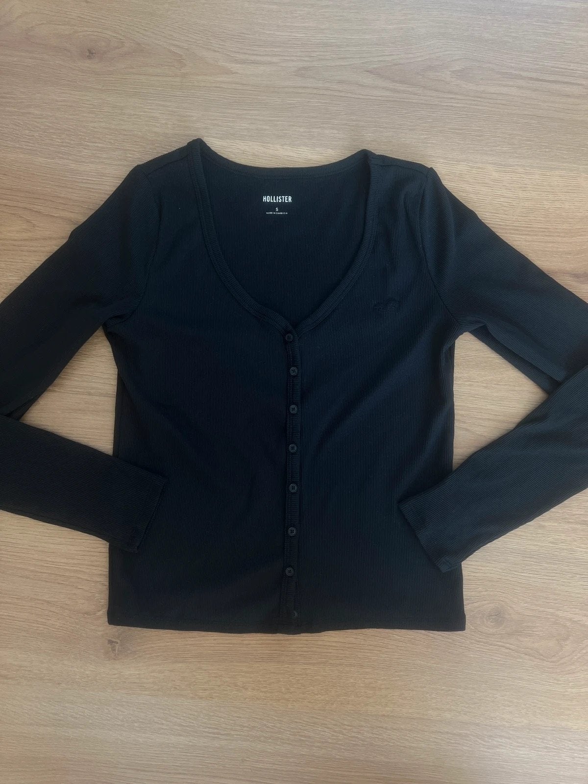 Hollister black longsleeve cardigan, Kleding | Dames, Zwart, Nieuw, Ophalen of Verzenden, Maat 36 (S)