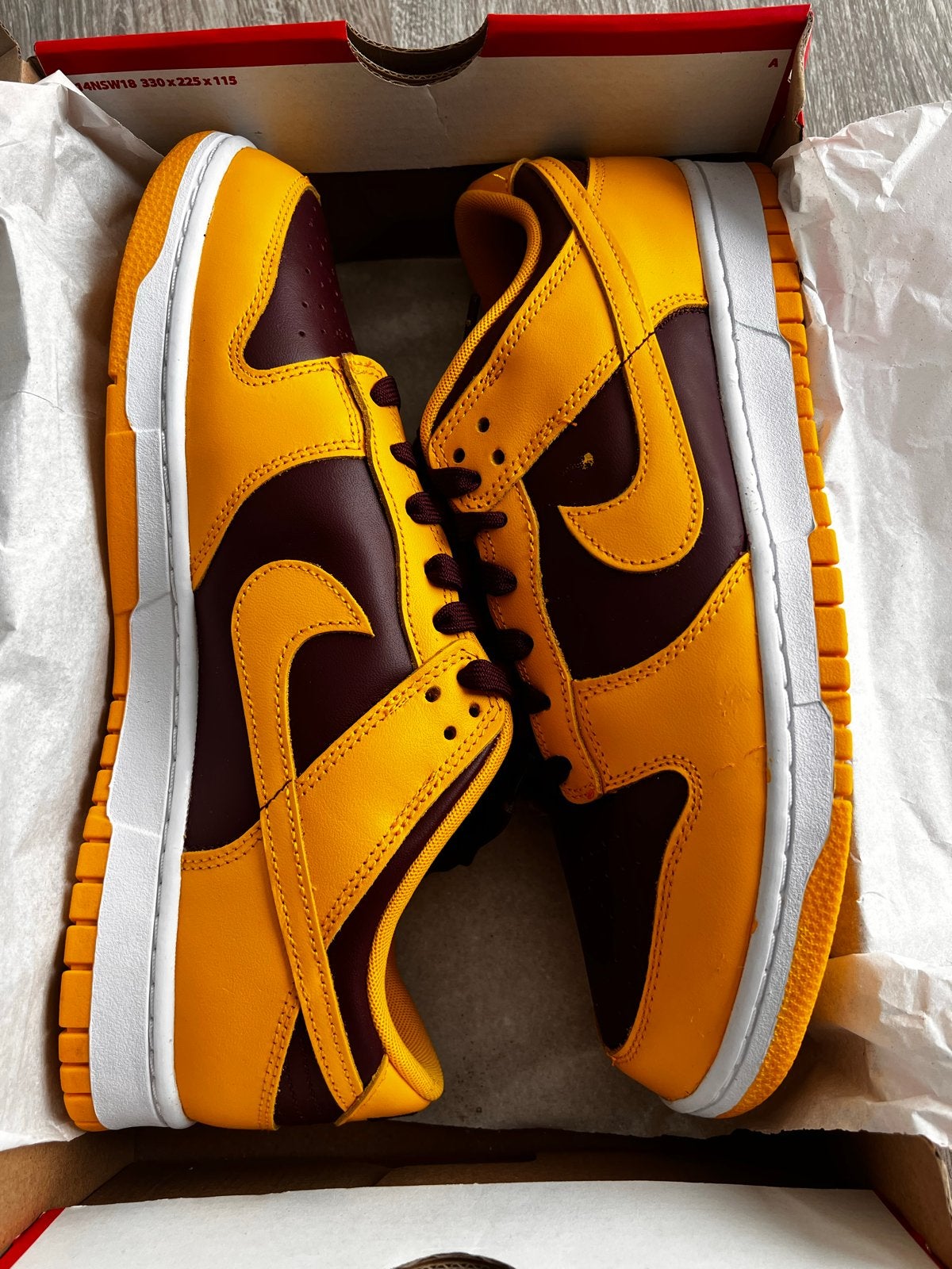 Nike Dunk Low "Arizona State" - Maat 45, Ophalen of Verzenden, Nieuw, Overige kleuren, Sneakers of Gympen