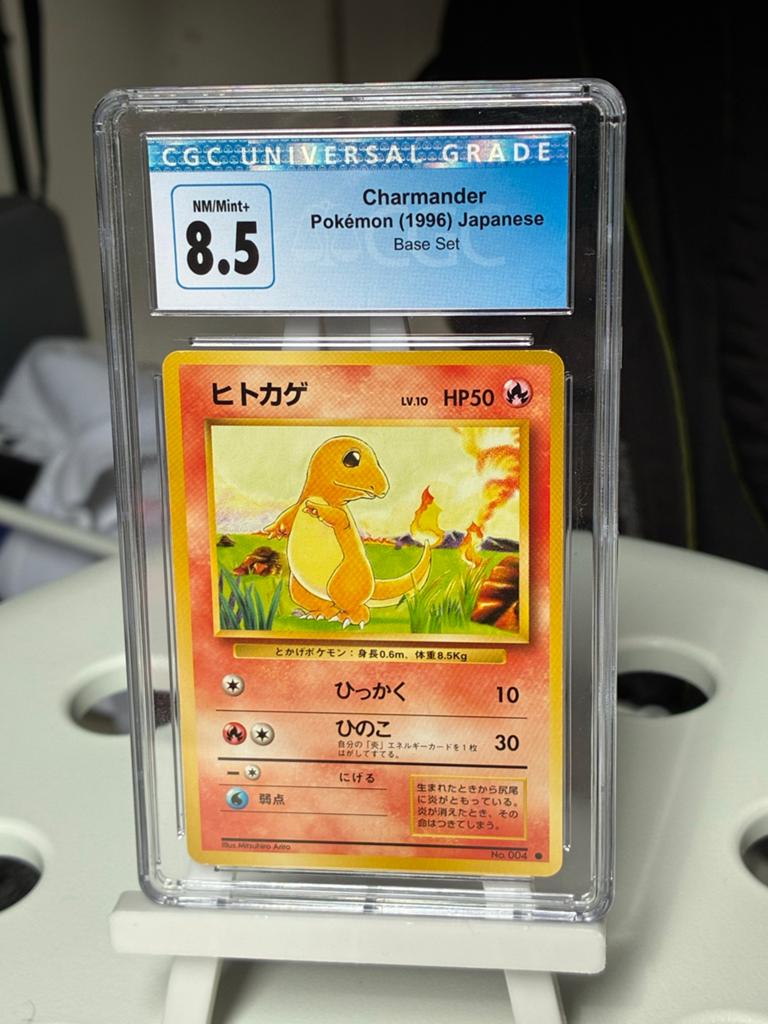 Charmander Pokémon (1996) Japanese Base Set CGC 8.5, Hobby en Vrije tijd, Verzamelkaartspellen | Pokémon, Ophalen, Zo goed als nieuw