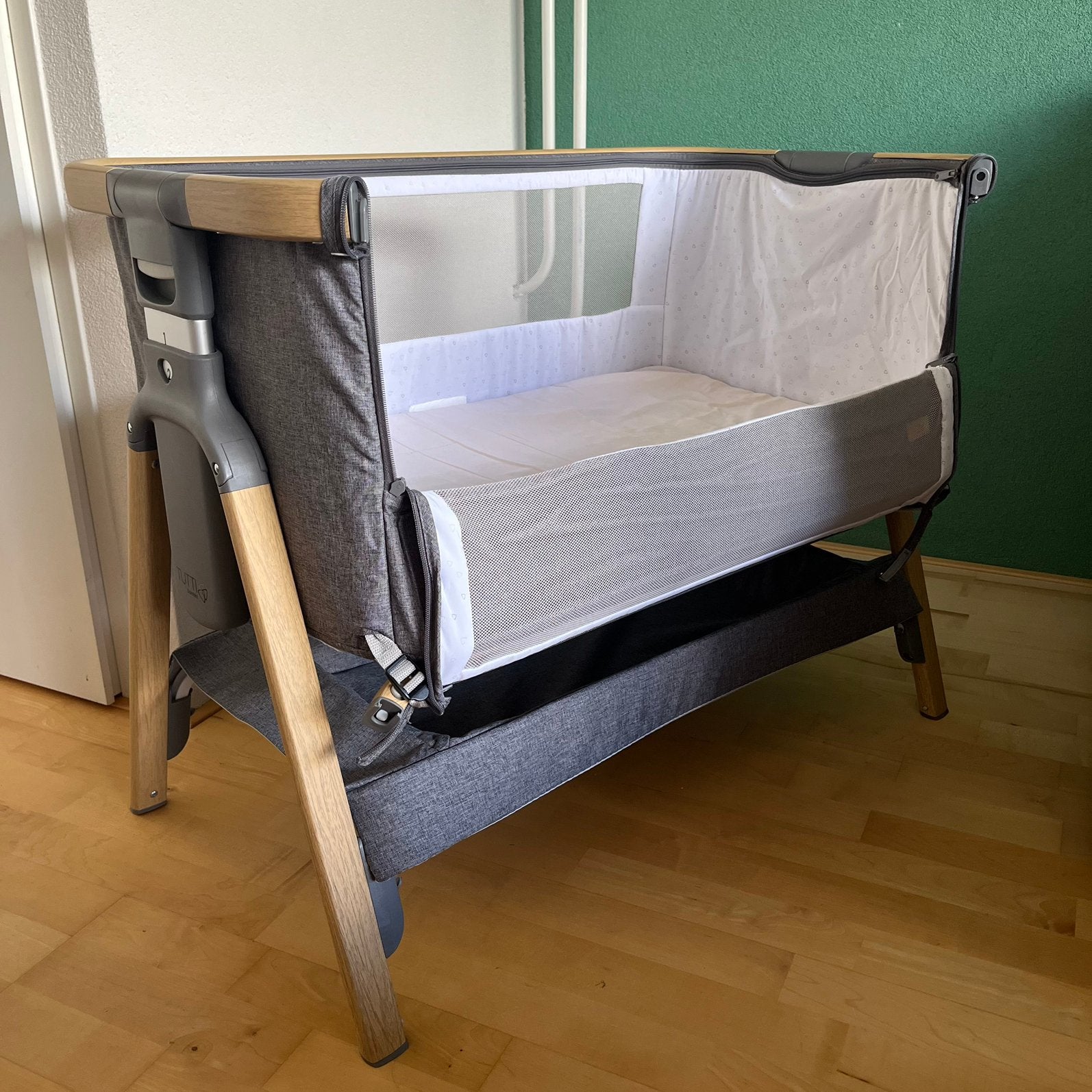 Tutti bambini Cozee cosleeper grijs/houtlook, Ophalen, Gebruikt, Overige typen