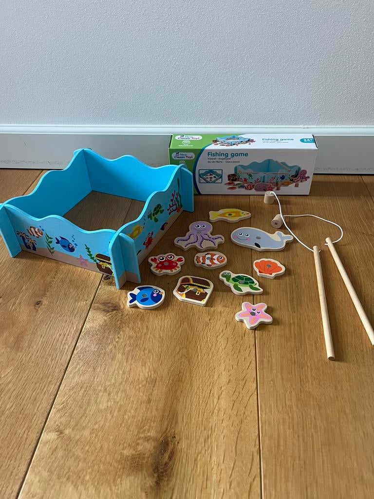 New classic toys visspel, Kinderen en Baby's, Speelgoed | Houten speelgoed, Ophalen of Verzenden, Zo goed als nieuw, Overige typen