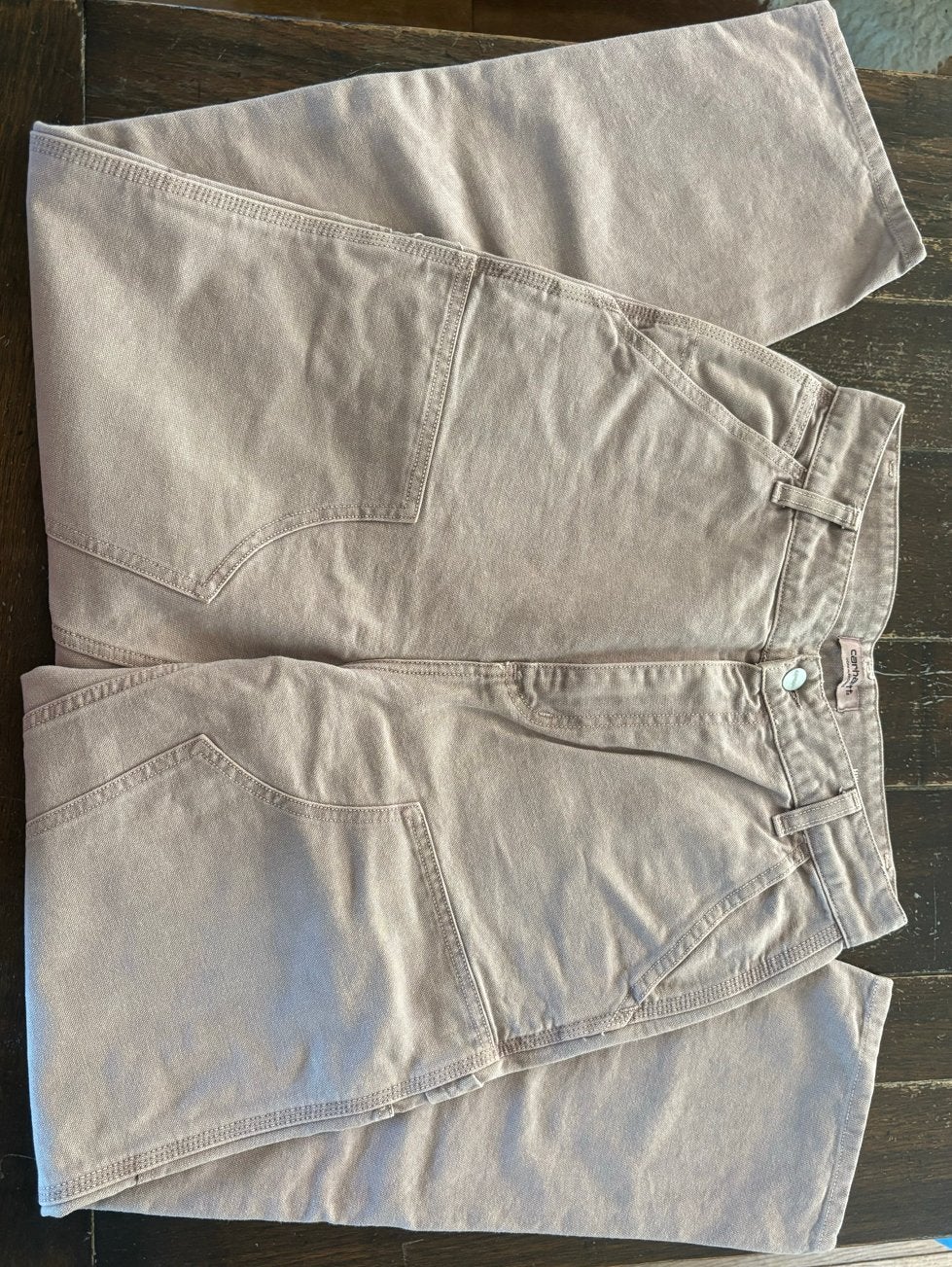Nieuwe Carhartt Unisex Broek Maat 27 Beige - Warme Wash, Beige, Nieuw, Ophalen of Verzenden, Maat 36 (S)