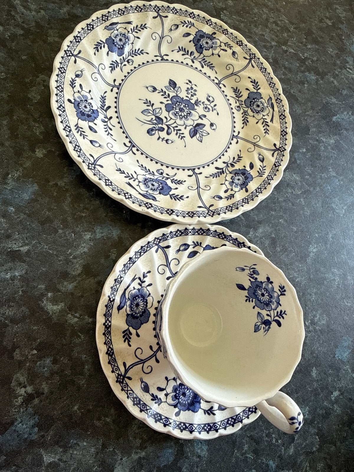 Johnson Bros "Indies" Mokkakopje met Schotel en Gehaktschote, Ophalen of Verzenden