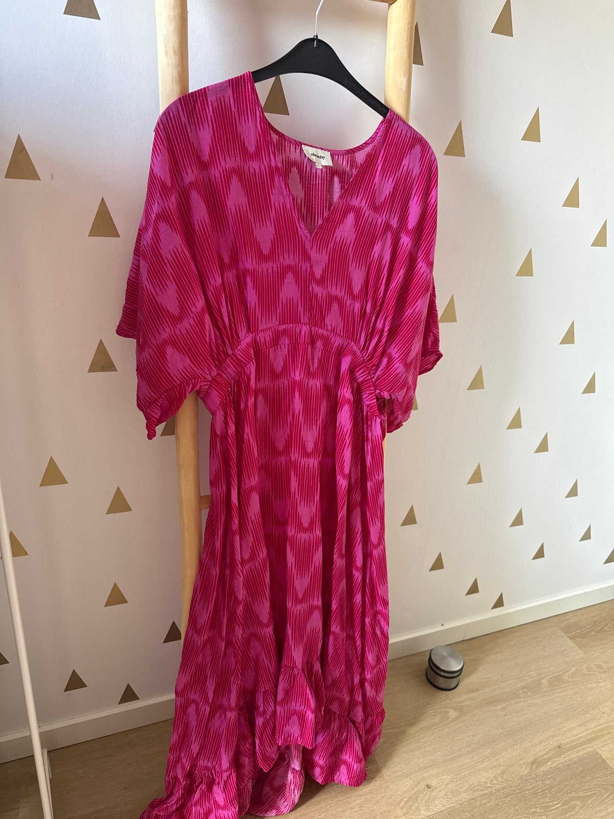 Shoeby Jurk Maat XL - Roze met patroon, Kleding | Dames, Maat 46/48 (XL) of groter, Ophalen of Verzenden, Roze, Gedragen