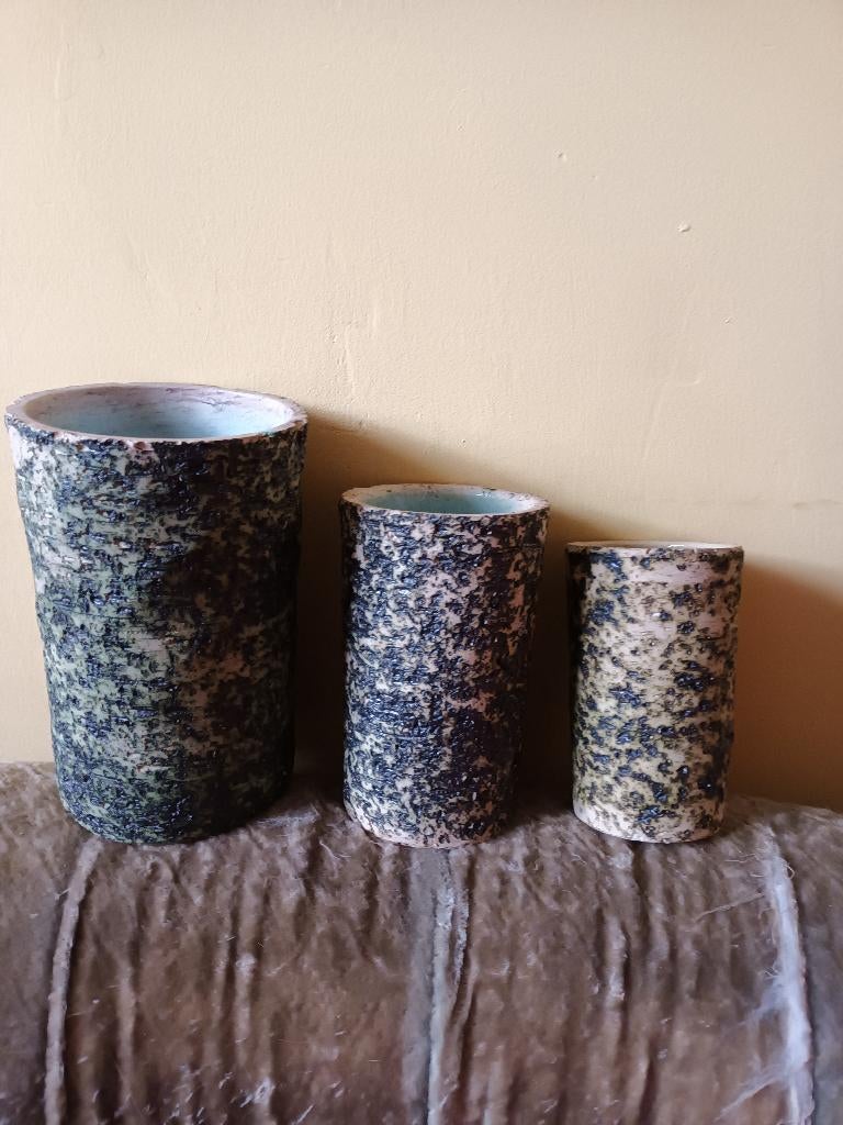 3x Berkenbast// CHAMOTTE keramiek, Ophalen of Verzenden