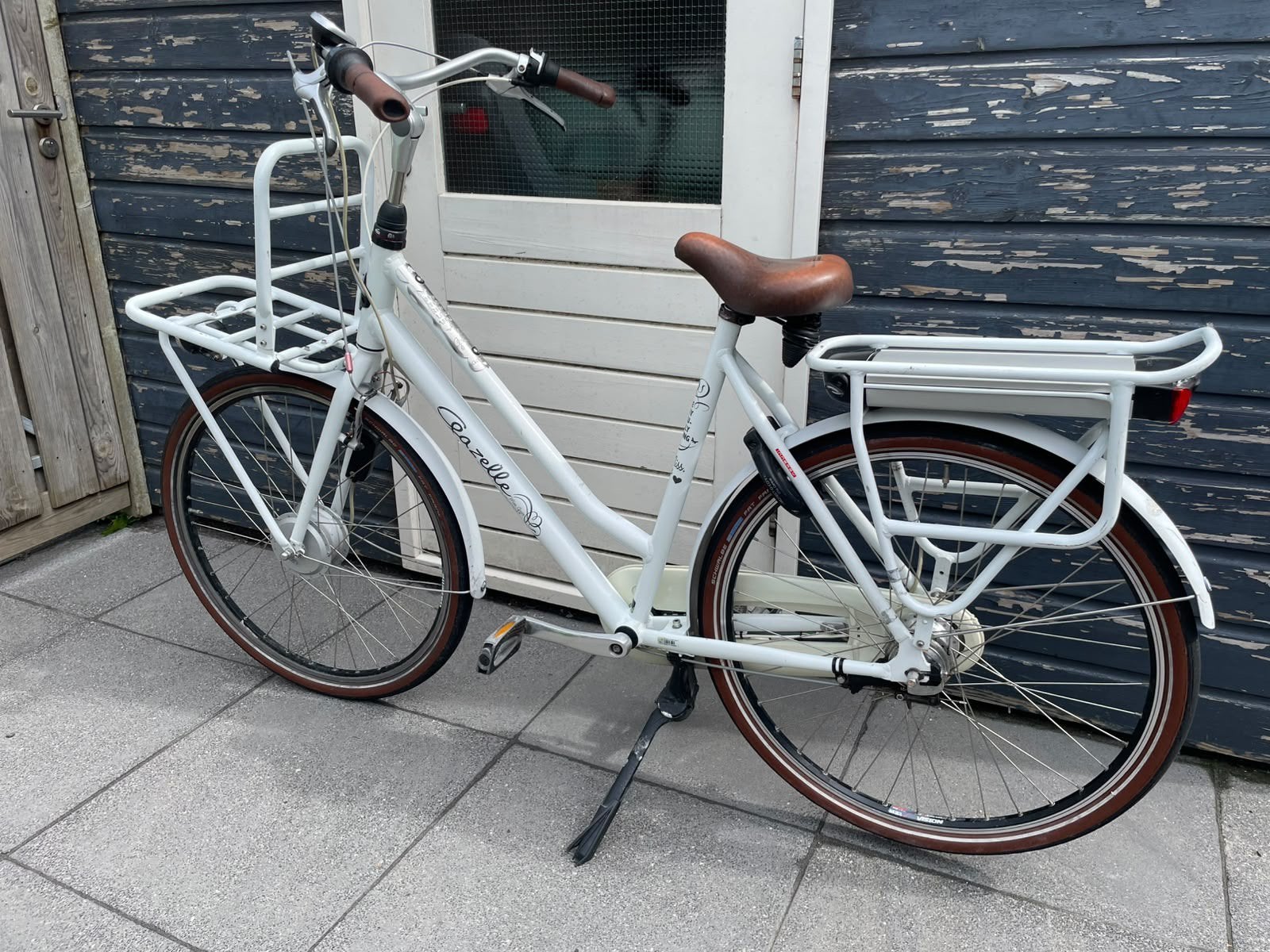 Elektrische fiets gazelle miss grace wit moeder fiets, 51 tot 55 cm, Ophalen of Verzenden, Zo goed als nieuw, Gazelle