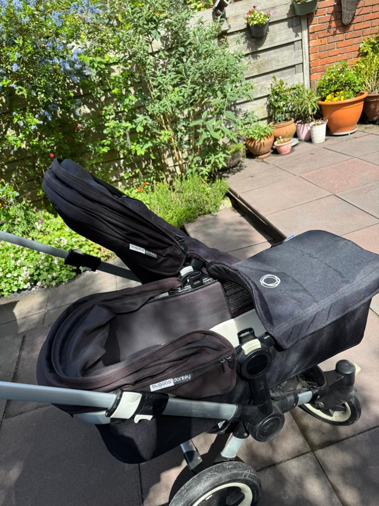 Bugaboo Donkey Duowagen - Zwart, Gebruikt, Ophalen, Kinderwagen, Duowagen