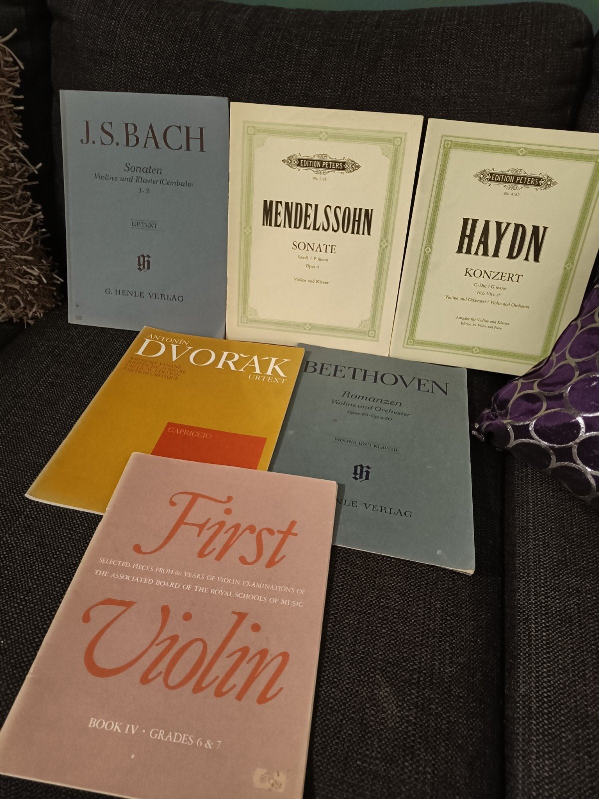 Diverse bladmuziek voor viool (Bach, Mendelssohn, Haydn), Klassiek, Ophalen of Verzenden, Zo goed als nieuw, Viool of Altviool
