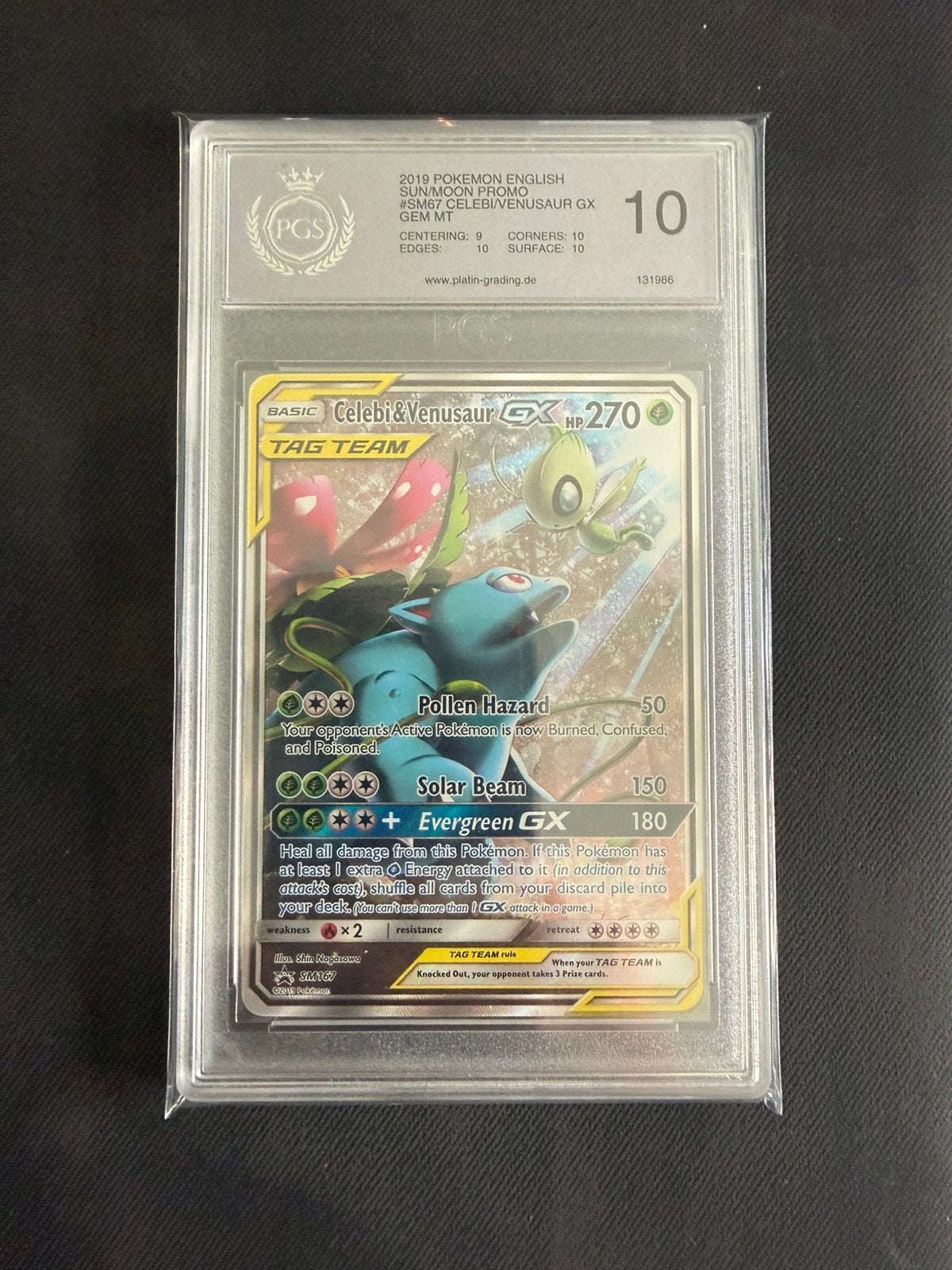 Celebi & Venusaur GX Tag Team #SM167 PGS 10, Hobby en Vrije tijd, Verzamelkaartspellen | Pokémon, Ophalen of Verzenden, Nieuw