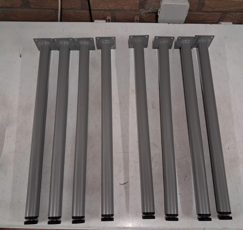2x set van 4 bureau/tafelpoten - Zo goed als nieuw, Tafelpoot, Minder dan 50 cm, 50 tot 100 cm, Rond