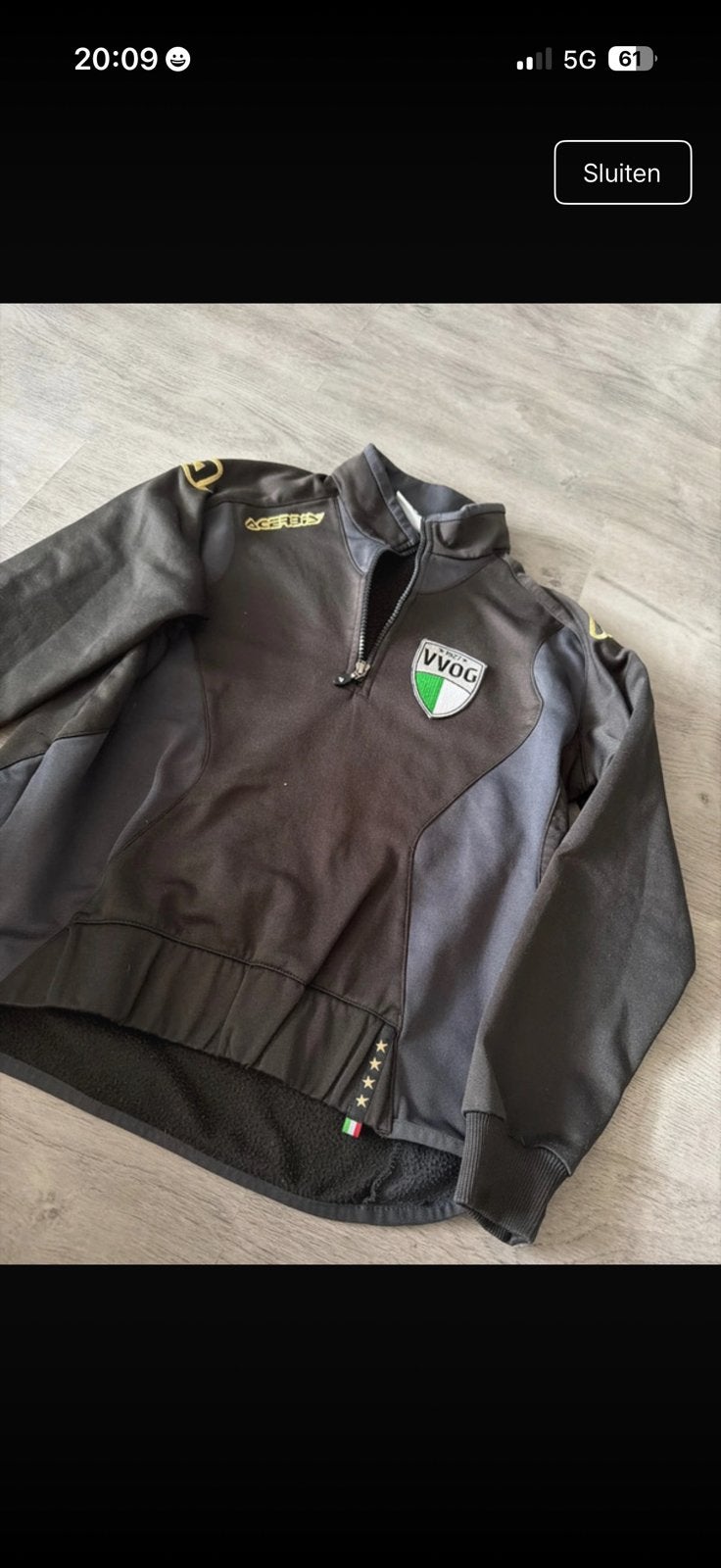 Trainings sweater VVOG Harderwijk, Kinderen en Baby's, Kinderkleding | Maat 146, Ophalen of Verzenden, Zo goed als nieuw, Jongen of Meisje