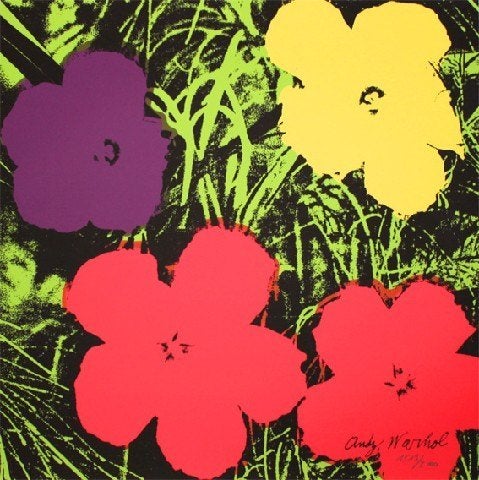 Andy Warhol Kleur Lithografie "Poppy Flowers Nr 10 " Ges Gen, Antiek en Kunst, Kunst | Litho's en Zeefdrukken, Gesigneerd in de plaat