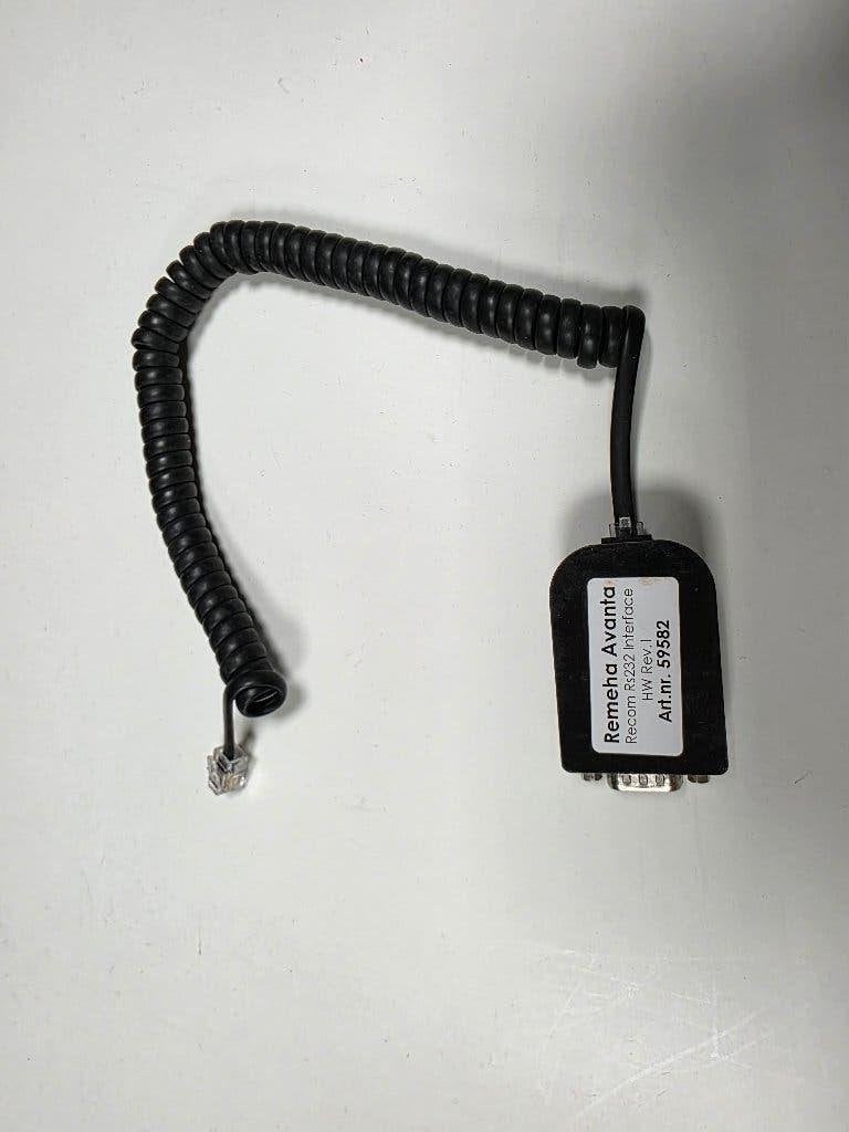 Remeha Avanta Recom RS232 interface kabel (art.nr. 59582), Gebruikt, Minder dan 30 cm, Cv-ketel of Combi-ketel, Minder dan 60 cm