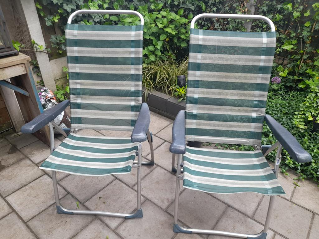2 Crespo camping stoelen, Caravans en Kamperen, Kampeermeubelen, Ophalen, Campingstoel