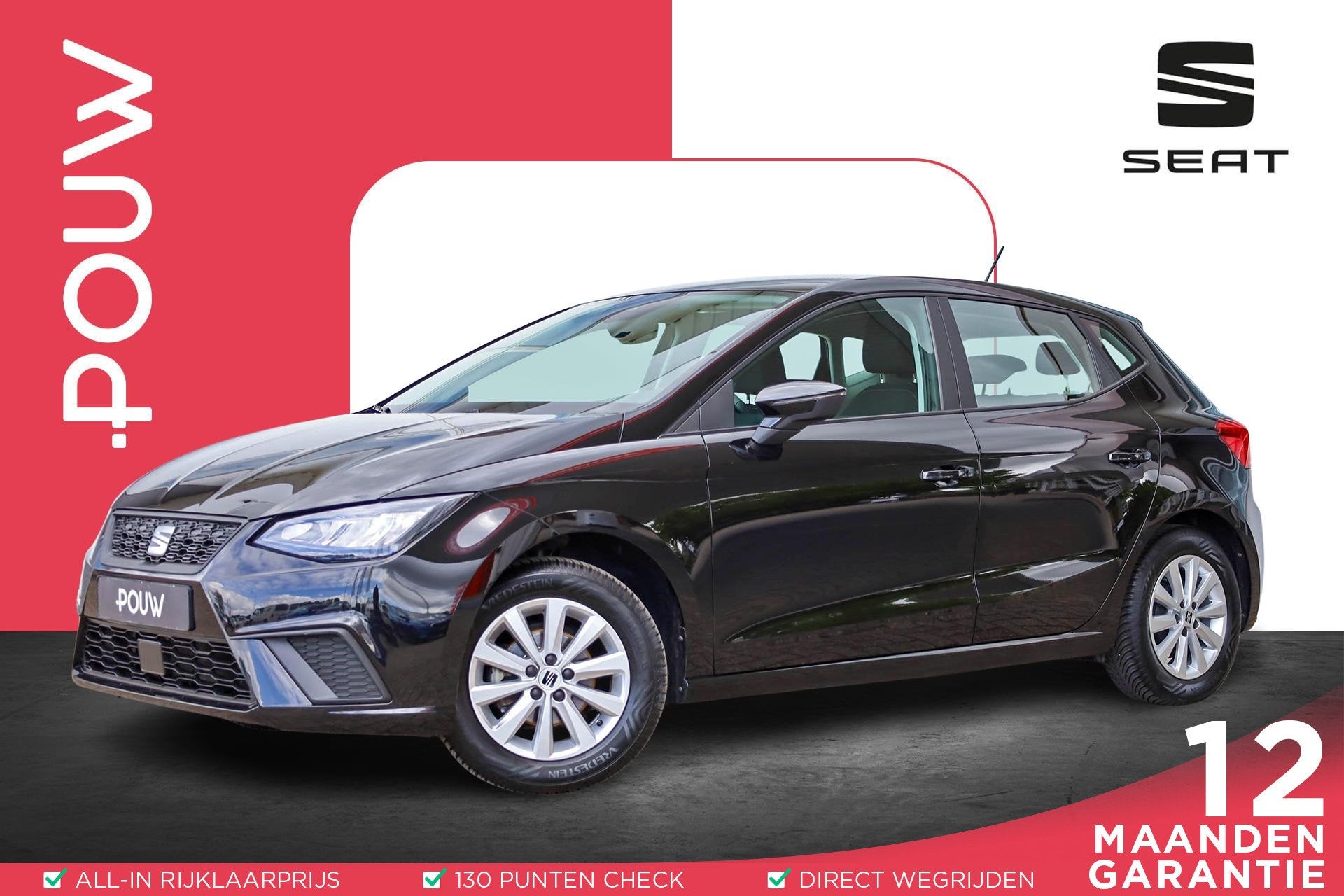 SEAT Ibiza 1.0 EcoTSI 95pk Style | Parkeersensor | Cruise Co, Voorwielaandrijving, 12 maanden, Stof, 95 pk