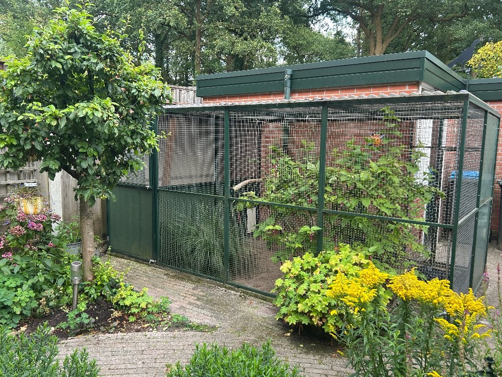 Voliere met binnenhok, Ophalen, Gebruikt, Aluminium, Volière