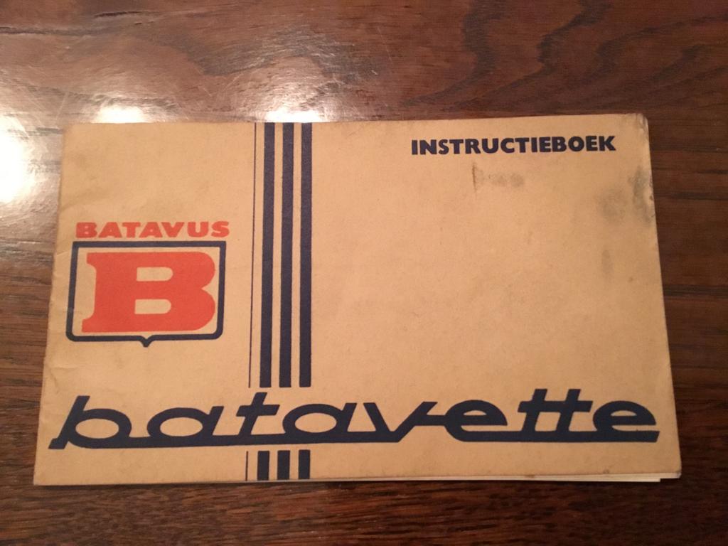 Instructieboek voorde BATAVUS batavette !., Ophalen of Verzenden, Zo goed als nieuw