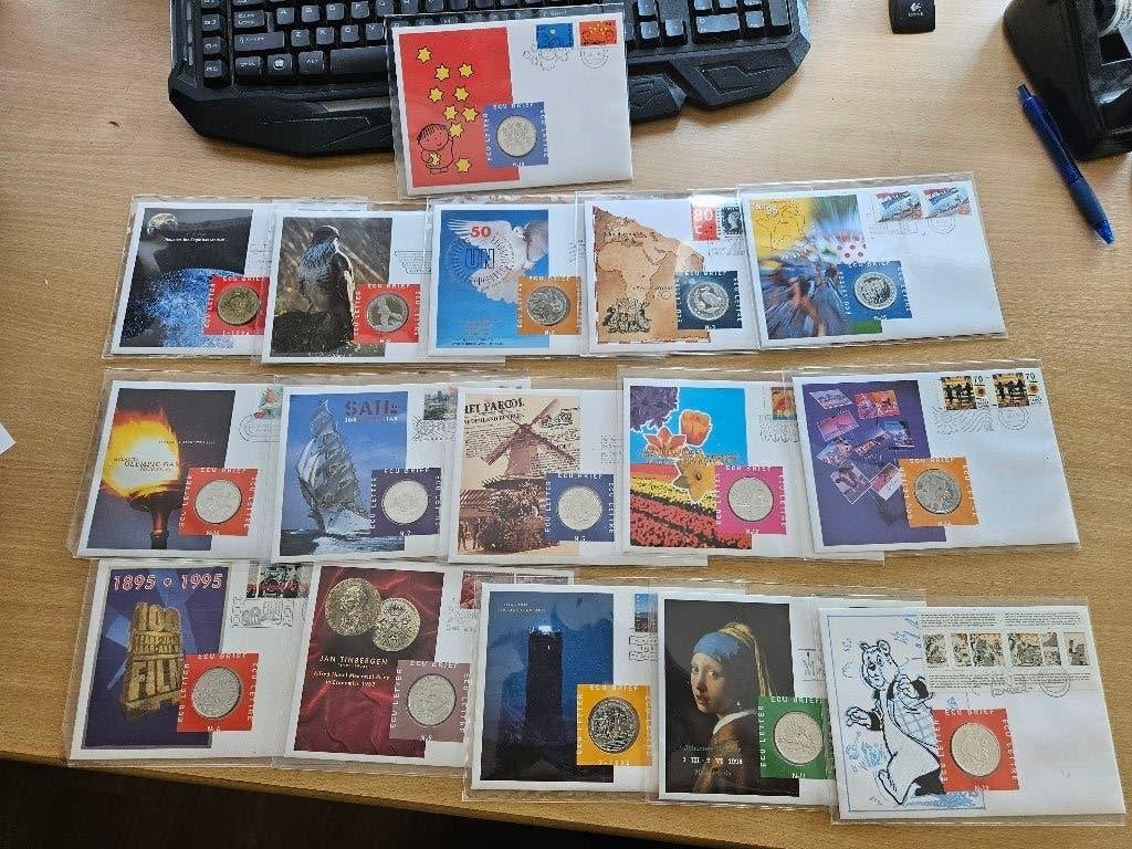 16 opeenvolgende ECU letters, Postzegels en Munten, Ophalen of Verzenden, Overige materialen, Nederland