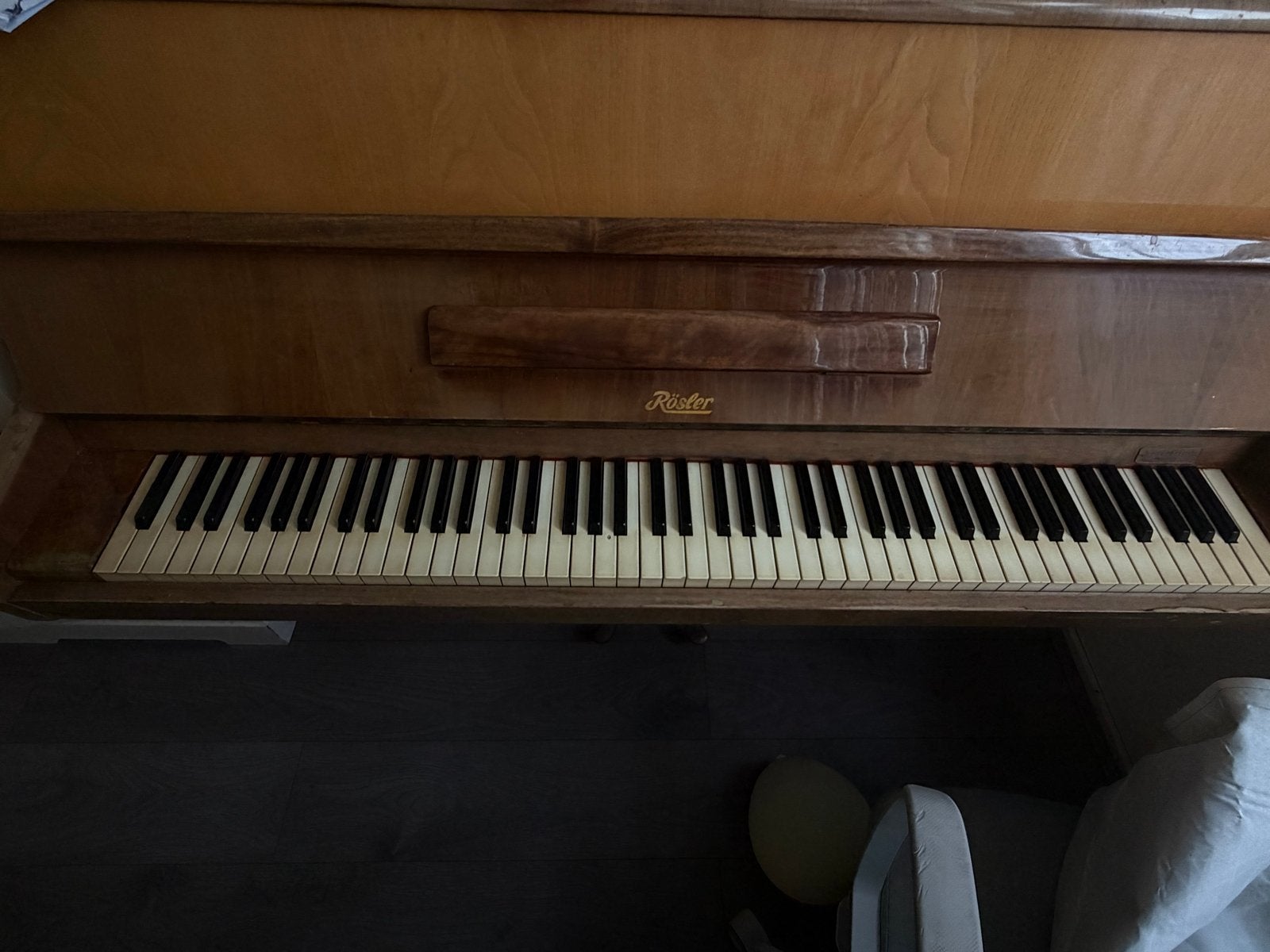 Vintage Rösler Piano - Klassiek en Tijdloos, Ophalen, Gebruikt, Bruin, Piano