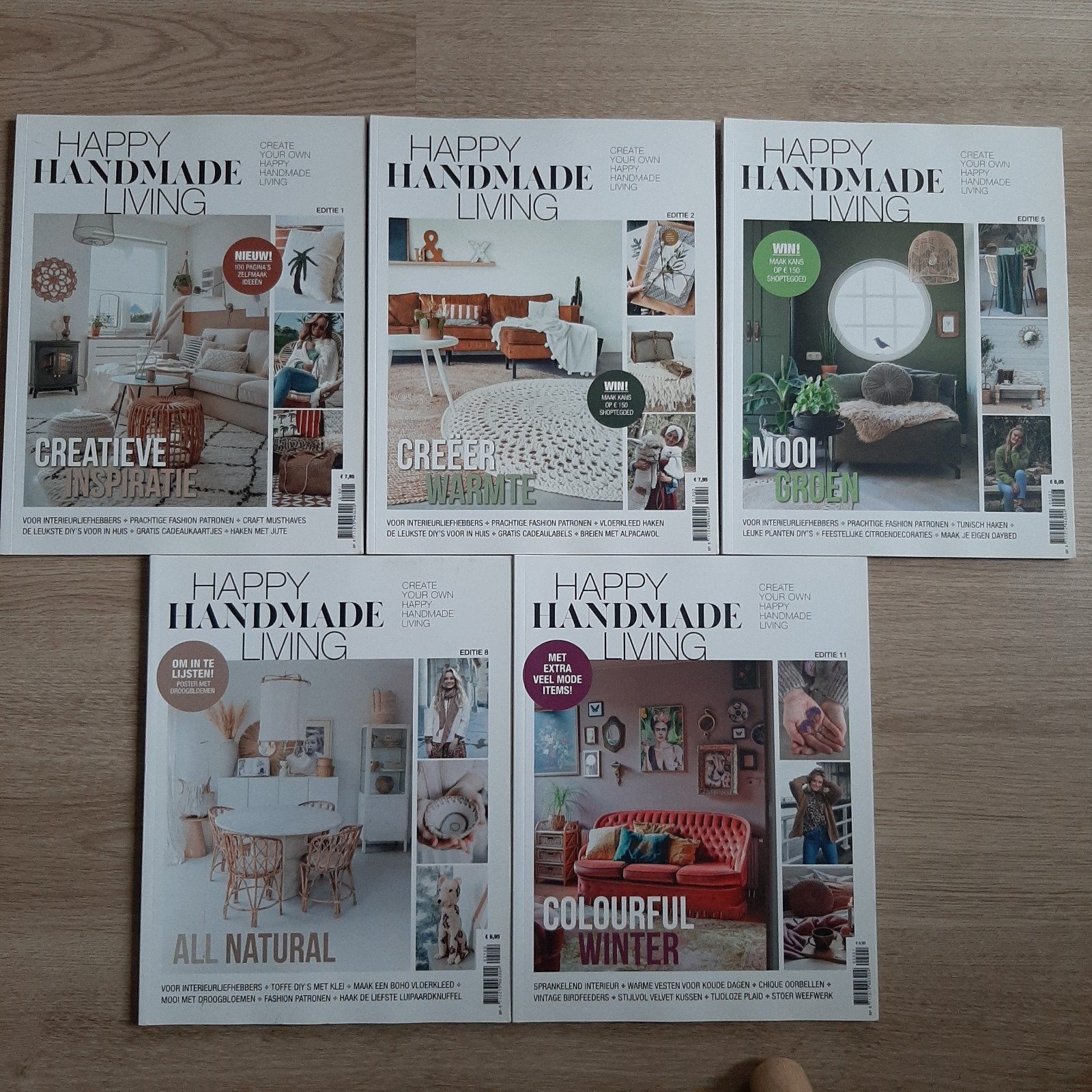 5 x magazine Happy Handmade Living, Verzenden, Zo goed als nieuw, Overige typen