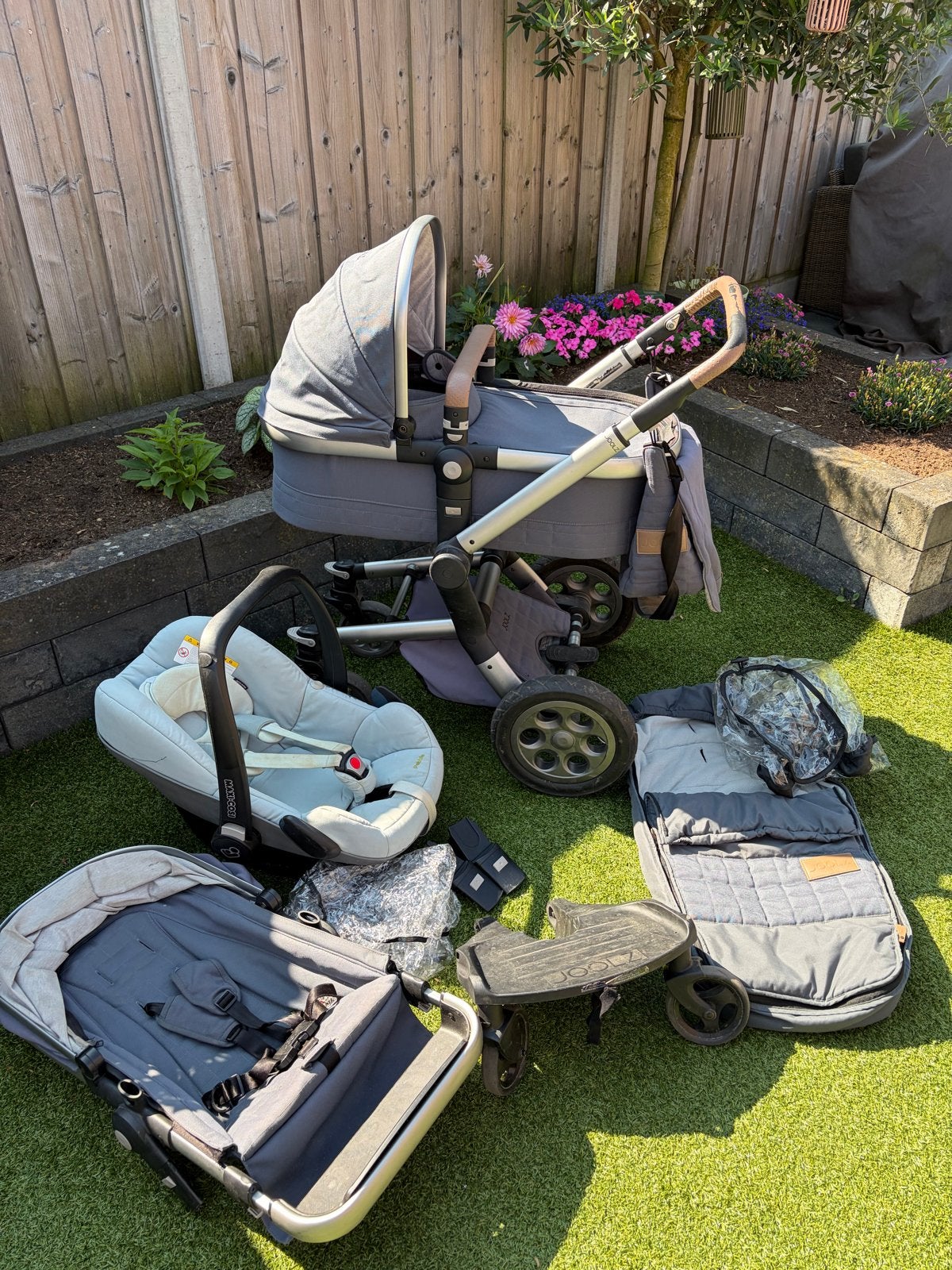 Joolz Day 1 quadro Combiwagen met Maxi-Cosi en accessoires, Gebruikt, Combiwagen, Met autostoeltje, Ophalen
