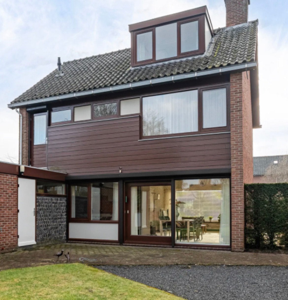 Houten Schuifpui 215x350 met Dubbel Glas - Zelf demonteren, Doe-het-zelf en Verbouw, Kozijnen en Schuifpuien, Ophalen, Gebruikt