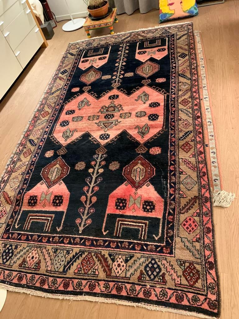 Koerdisch tapijt, Ophalen, Gebruikt, 100 tot 150 cm, Blauw