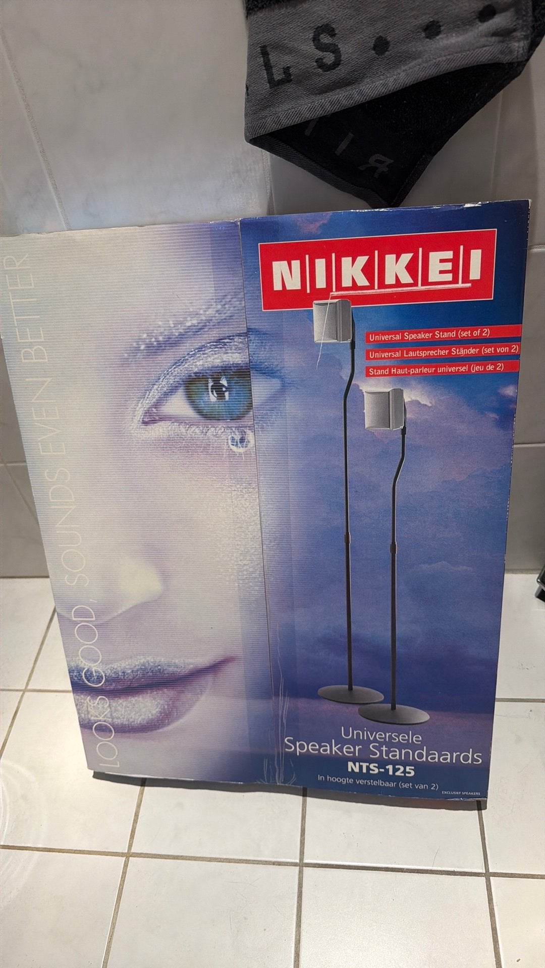 2 grijze design standaard voor speakers, Audio, Tv en Foto, Luidsprekers, Overige typen, Nieuw, Minder dan 60 watt, Ophalen