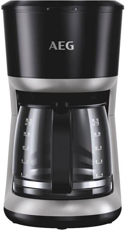 AEG Koffiezetapparaat KF 3300 Perfect Morning Zwart Zilver, 10 kopjes of meer, Gemalen koffie, Ophalen of Verzenden, Koffiemachine