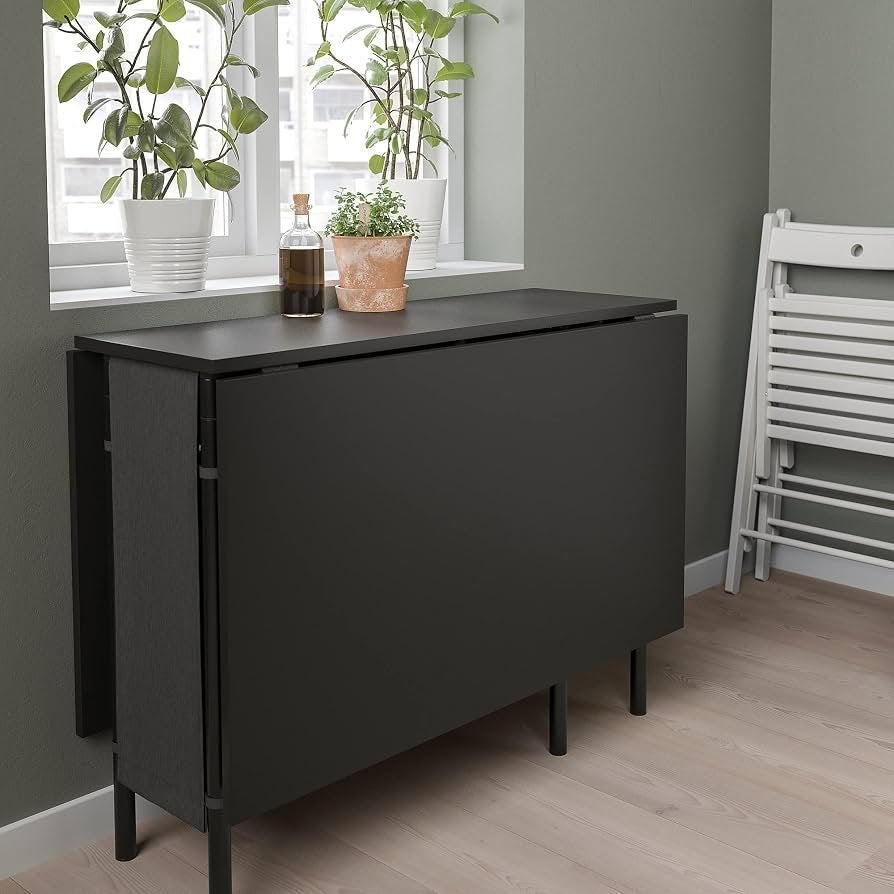IKEA KALLHÄLL Gateleg tafel met opbergruimte, 33/89/145x98cm, Ophalen, Gebruikt, 100 tot 150 cm, 50 tot 100 cm