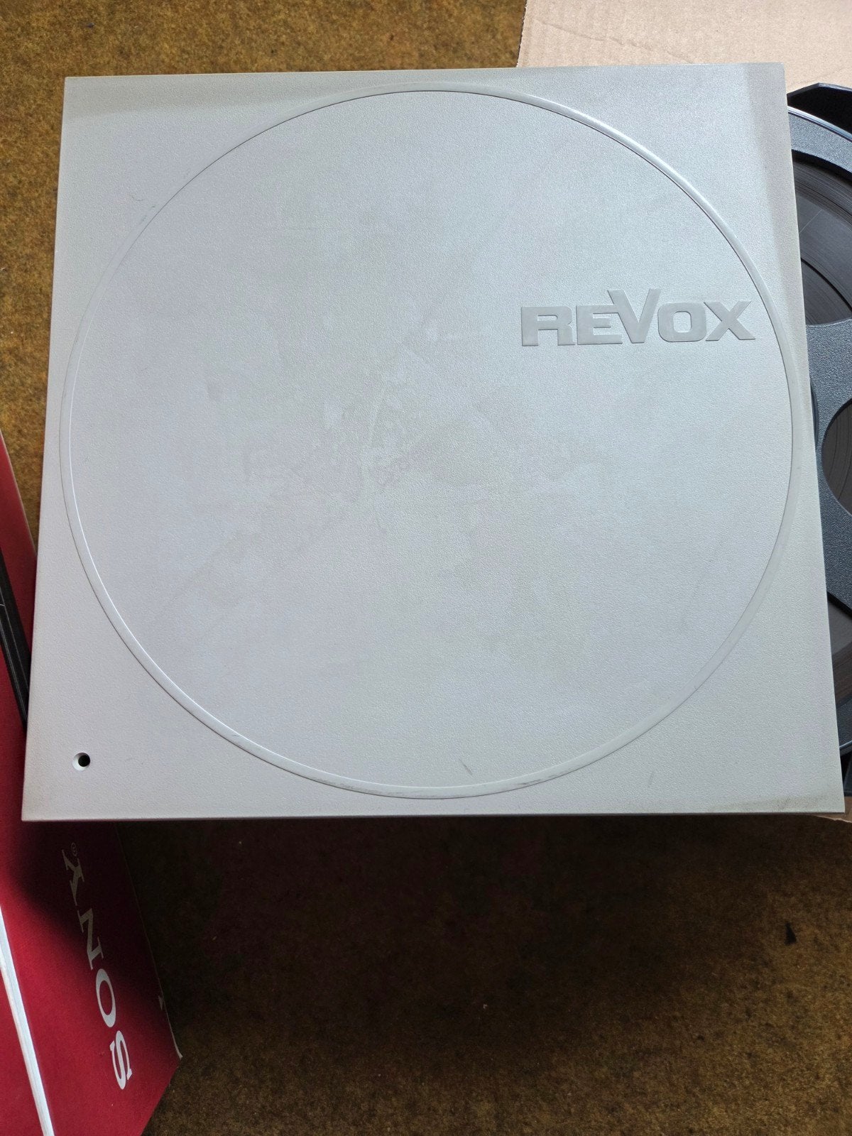 Revox 26.5cm spoel met band in originele doos, Audio, Tv en Foto, Bandrecorders, Ophalen of Verzenden
