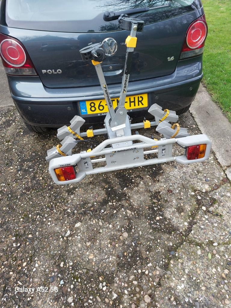 Spinderdrager voor 2fietsen, Ophalen, 2 fietsen, Trekhaakdrager, Elektrische fiets